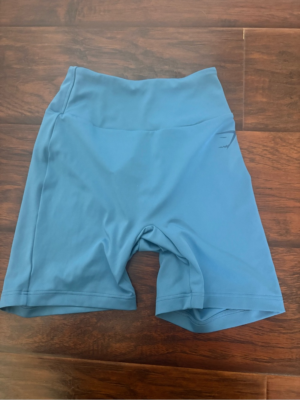 Gym Shark High-Wasted Blue Shorts